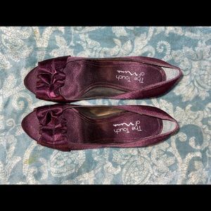 Purple Heels with decoration on the toe